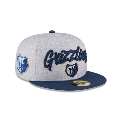 Grey Memphis Grizzlies Hat - New Era NBA NBA Draft 59FIFTY Fitted Caps USA2849713